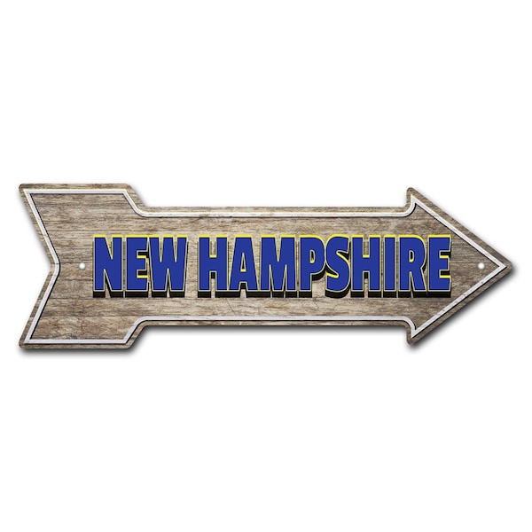 Signmission New Hampshire Arrow Sign Funny Home Decor 30in Wide P-ARROW10-999715 - main